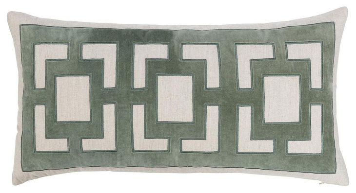 Novel Estate Corbin Jade Green Rectangular Accent Pillow