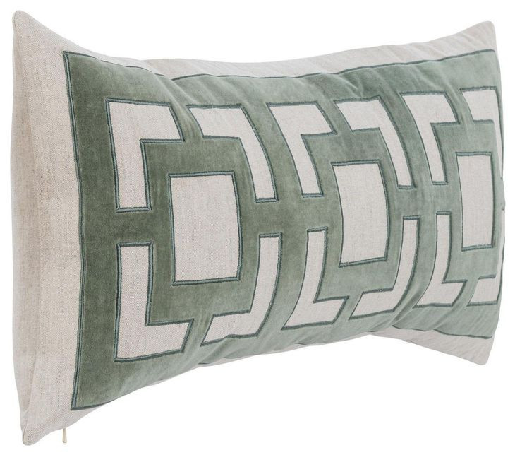Novel Estate Corbin Jade Green Rectangular Accent Pillow