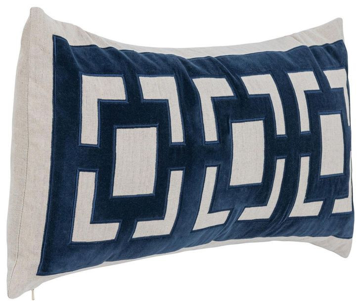 Novel Estate Corbin Navy Blue Rectangular Accent Pillow
