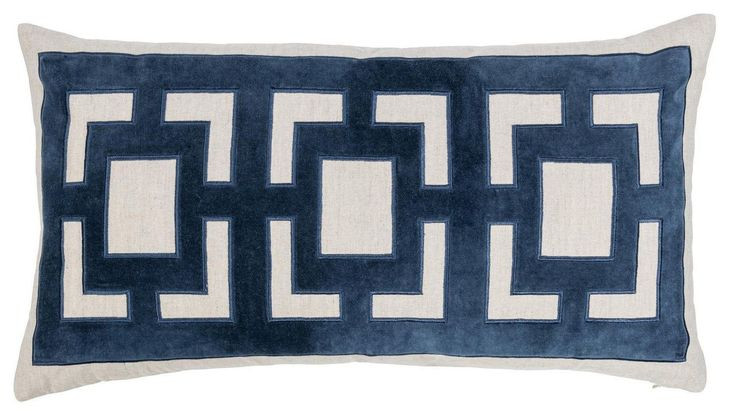 Novel Estate Corbin Navy Blue Rectangular Accent Pillow