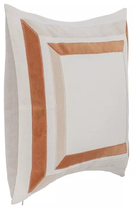 Novel Estate Maybrook Ivory and Natural Square Accent Pillow Set of 2