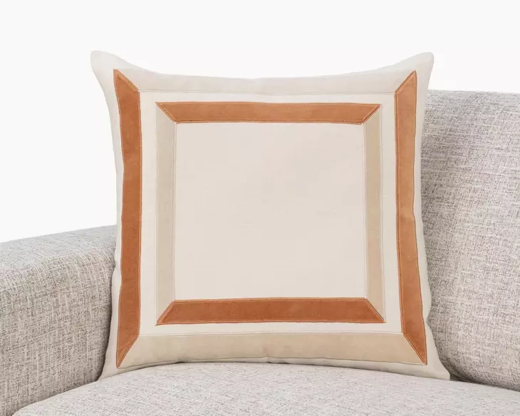 Novel Estate Maybrook Ivory and Natural Square Accent Pillow Set of 2