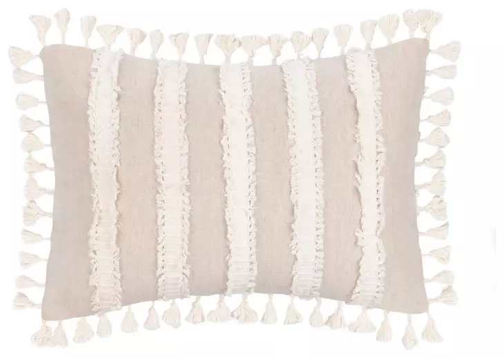 Tranquil Coasts Edisto Natural and Ivory Rectangular Accent Pillow Set of 2