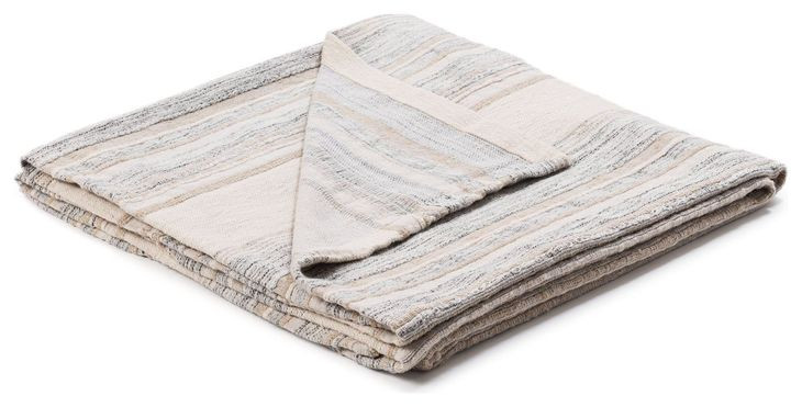 Throws Rockport Ivory and Gray Throw