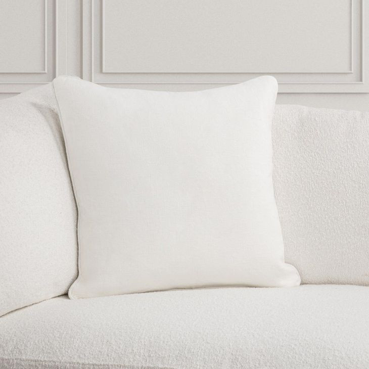 Bedford Linen Ivory Square Accent Pillow