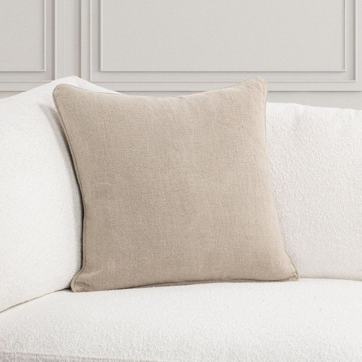 Bedford Linen Natural Square Accent Pillow