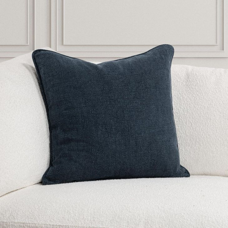 Bedford Linen Indigo Square Accent Pillow