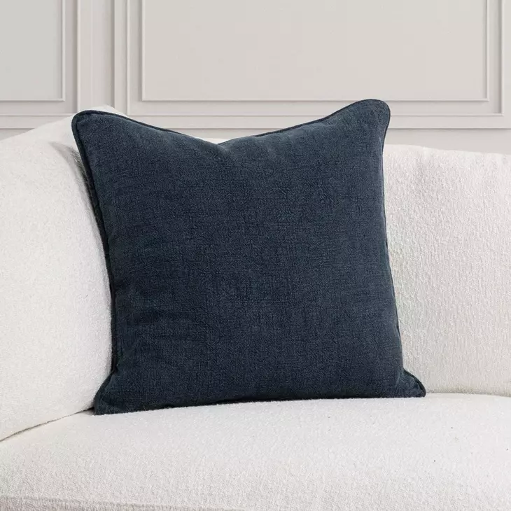 Bedford Linen Indigo Square Accent Pillow Set of 2