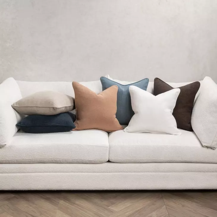 Bedford Linen Indigo Square Accent Pillow Set of 2