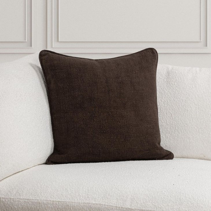 Bedford Linen Ganache Square Accent Pillow