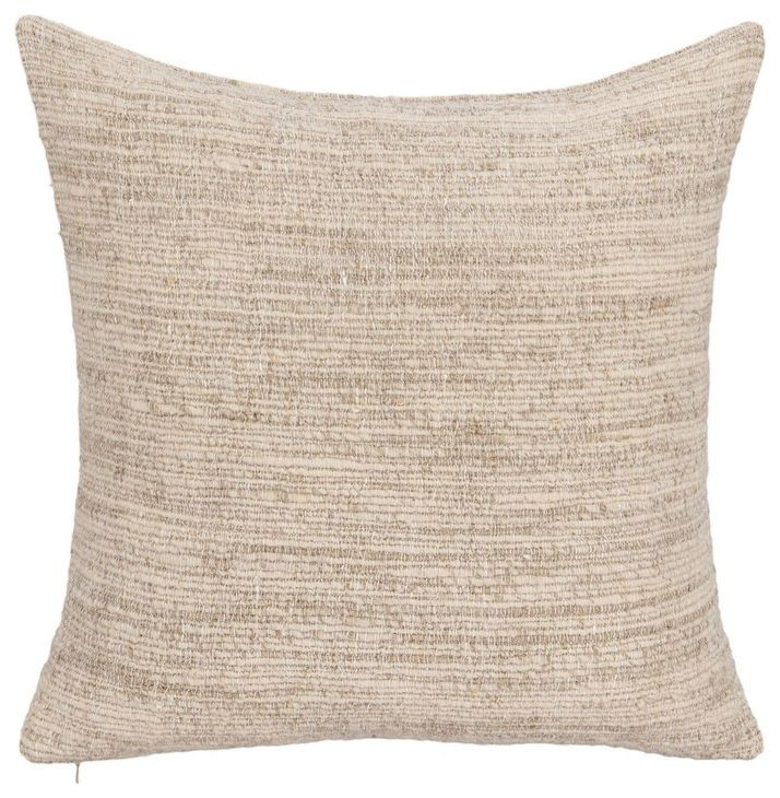 Tranquil Coasts Wharf Natural Square Accent Pillow