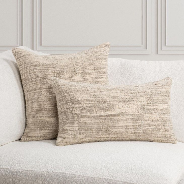 Tranquil Coasts Wharf Natural Square Accent Pillow