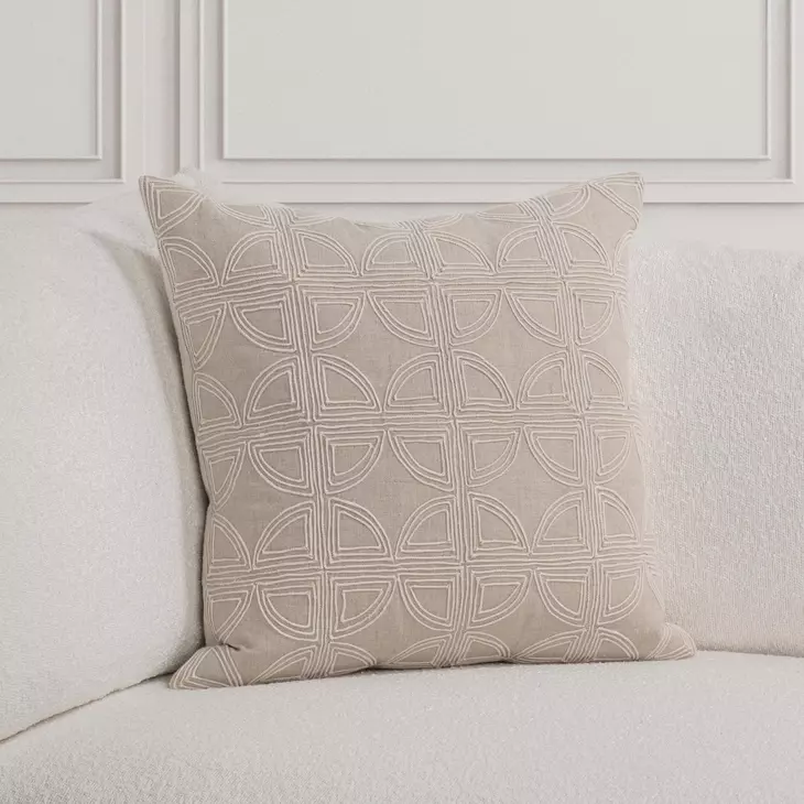 Villa Classics Elea Natural Square Accent Pillow Set of 2