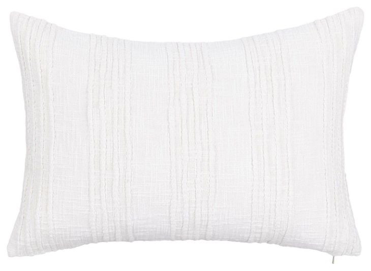 Gratitude White Rectangular Accent Pillow