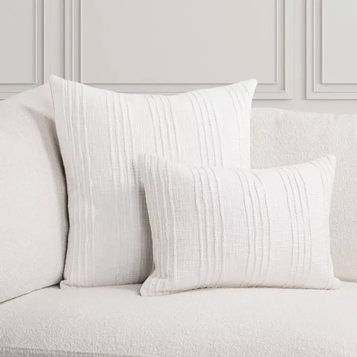 Gratitude White Rectangular Accent Pillow Set of 2