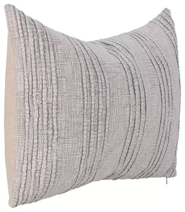 Gratitude Gray Rectangular Accent Pillow Set of 2