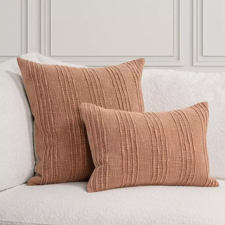 Gratitude Terracotta Rectangular Accent Pillow Set of 2