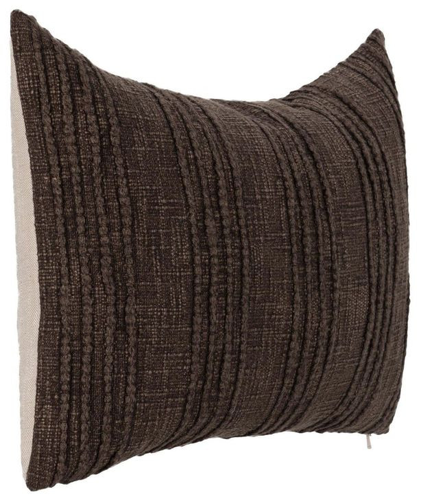 Gratitude Ganache Brown Rectangular Accent Pillow