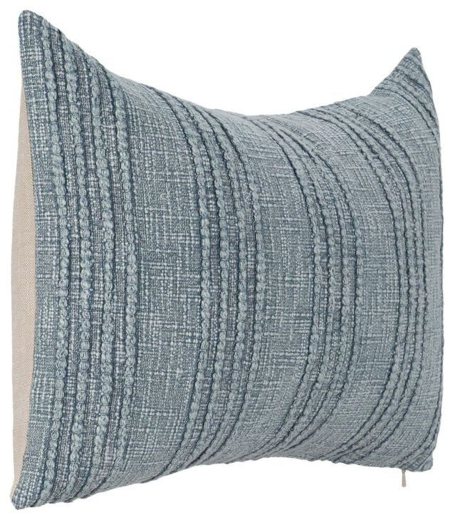 Gratitude Sea Fog Blue Rectangular Accent Pillow