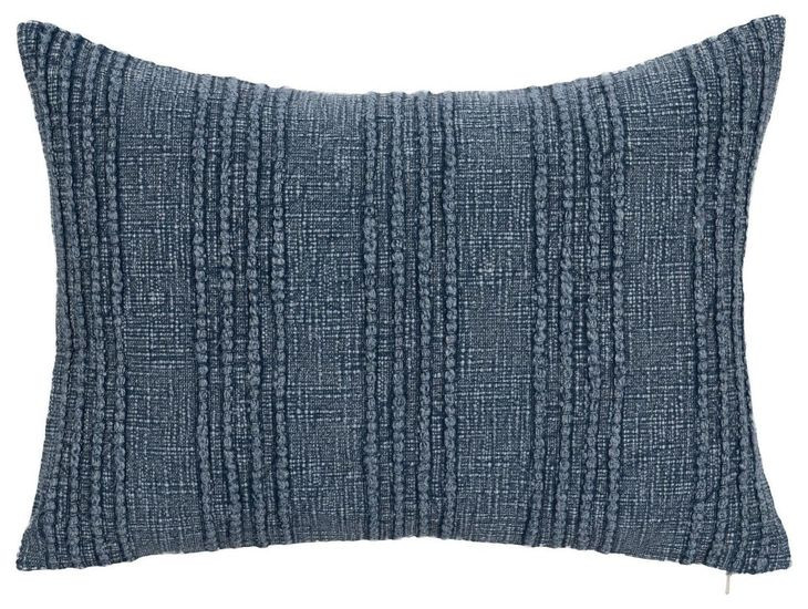 Gratitude Navy Blue Rectangular Accent Pillow
