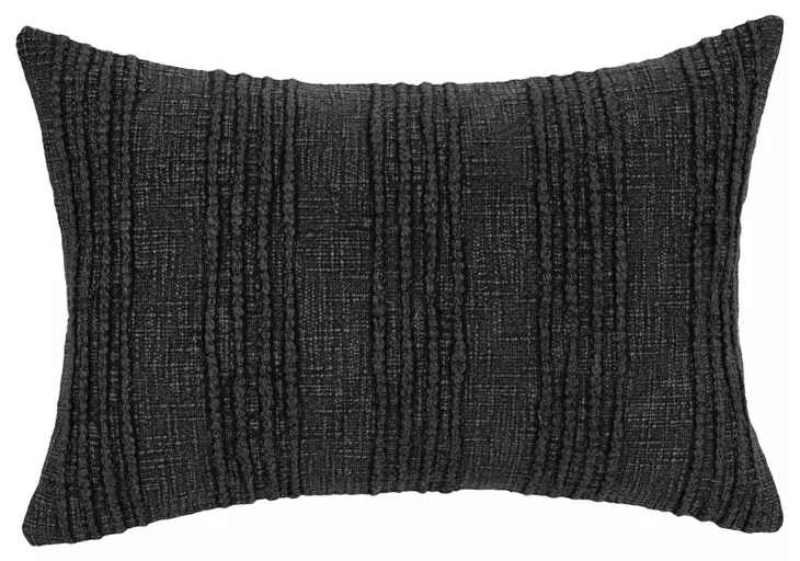Gratitude Black Rectangular Accent Pillow Set of 2