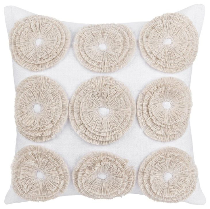 Tranquil Coasts Halston Ivory Square Accent Pillow