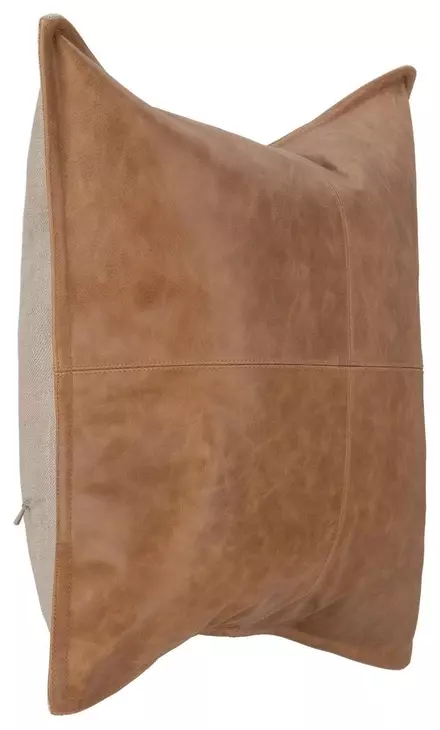 Soco Leather Dumont Chestnut 18 x 18" Accent Pillow Set of 2