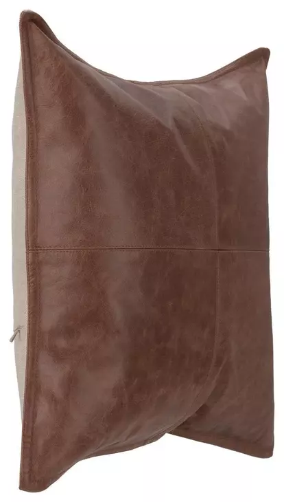 Soco Leather Kona Brown 18 x 18" Accent Pillow Set of 2