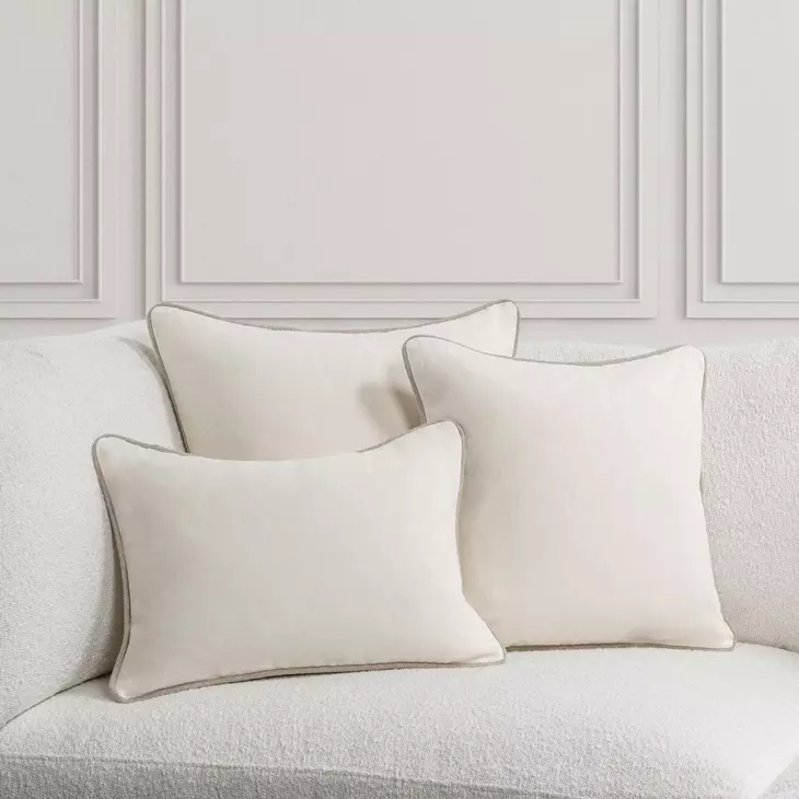 Heirloom Velvet Ivory 22 x 22" Accent Pillow Set of 2