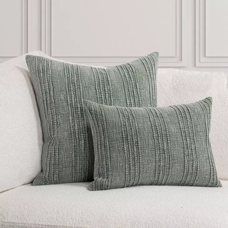 Gratitude Green Rectangular Accent Pillow Set of 2