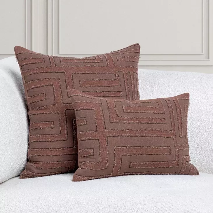 Villa Classics Mateo Sierra Brown Square Accent Pillow Set of 2