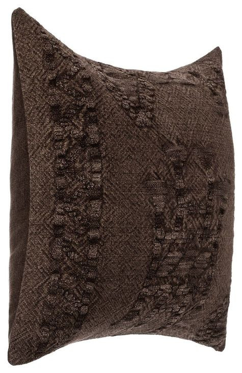 Lineage Abbey Sierra Brown Square Accent Pillow