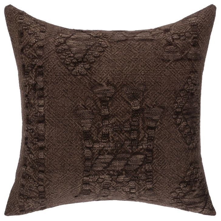 Lineage Abbey Sierra Brown Square Accent Pillow