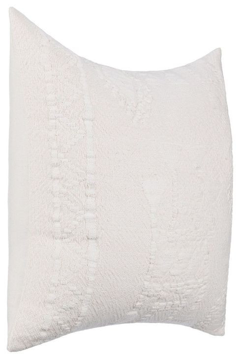 Lineage Abbey Ivory Square Accent Pillow