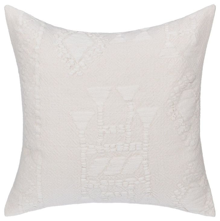 Lineage Abbey Ivory Square Accent Pillow
