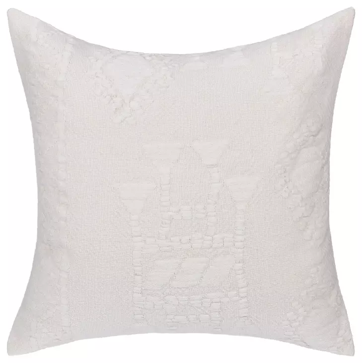 Lineage Abbey Ivory Square Accent Pillow Set of 2