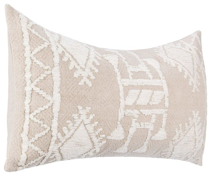 Lineage Abbey Mocha Cream and Ivory Rectangular Accent Pillow