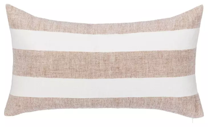 Lineage Eleanor Natural and Ivory Rectangular Accent Pillow Set of 2