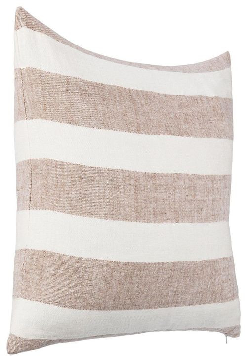 Lineage Eleanor Natural and Ivory Square Accent Pillow