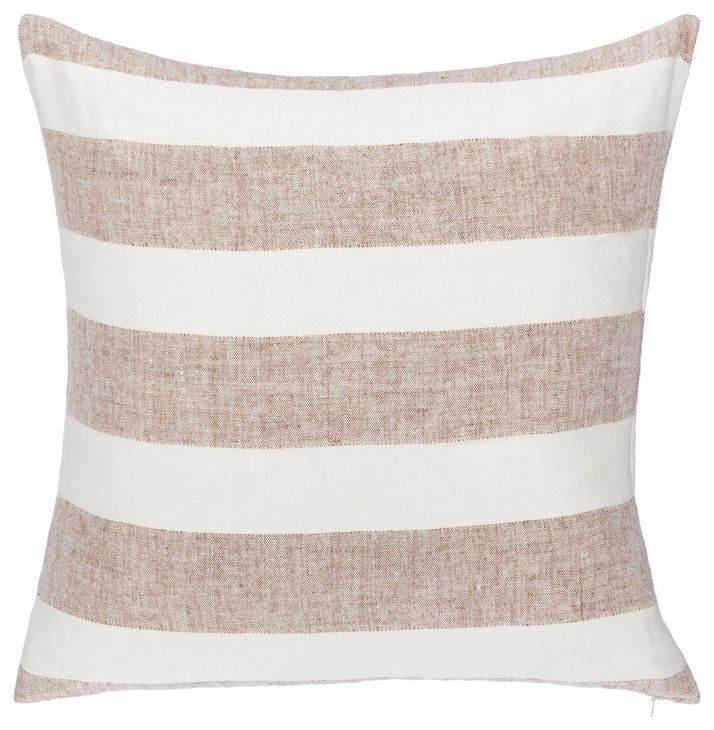 Lineage Eleanor Natural and Ivory Square Accent Pillow