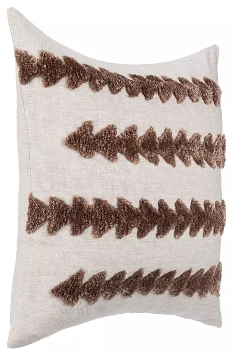 Lineage Essay Frothed Brown Square Accent Pillow Set of 2