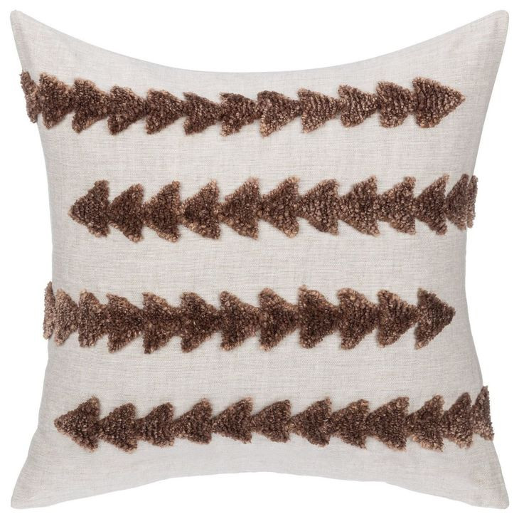 Lineage Essay Frothed Brown Square Accent Pillow