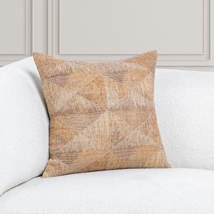 Lineage Rev Caramel Square Accent Pillow
