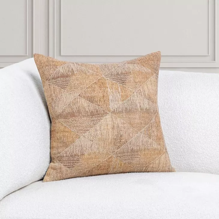 Lineage Rev Caramel Square Accent Pillow Set of 2
