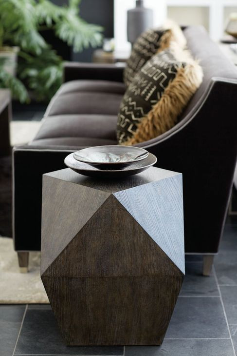 Linea Cerused Charcoal 20" End Table