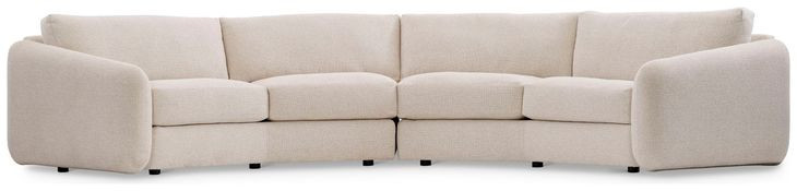Soleil Beige 2 Piece Sectional with Pillows