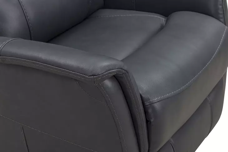 Gemini Milan Navy Leather Swivel Glider Recliner
