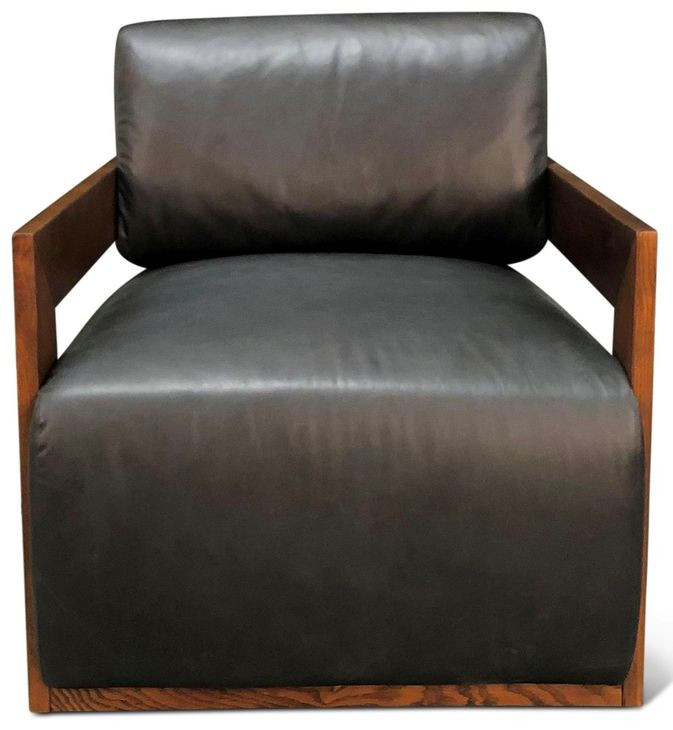 Harlow Charme Black Leather Chair