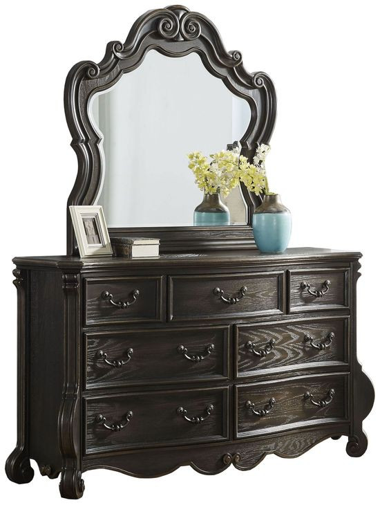 Rhapsody Brown 7 Drawer Dresser and Mirror