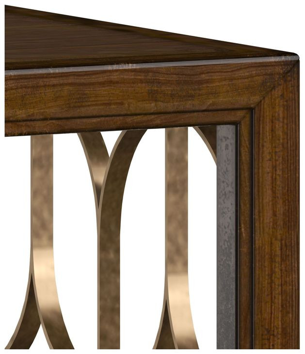 Eave Brown and Gold Etagere and Bookcase with 5 Shelves